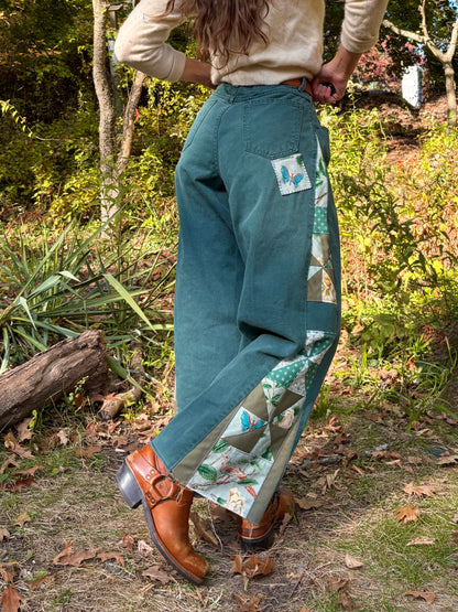 Forest Green Pinwheel Zena Jeans