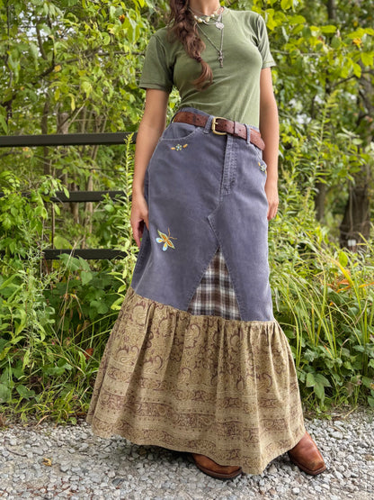 Corduroy Ruffle Skirt