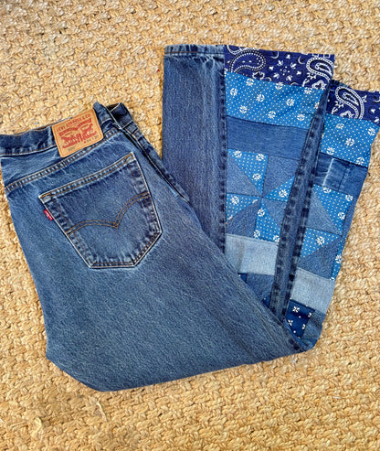 Calico Blue Pinwheel Levi's
