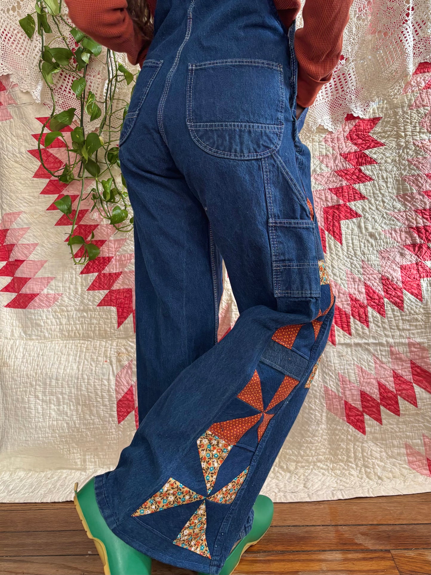 Patched Pinwheel Key Overalls