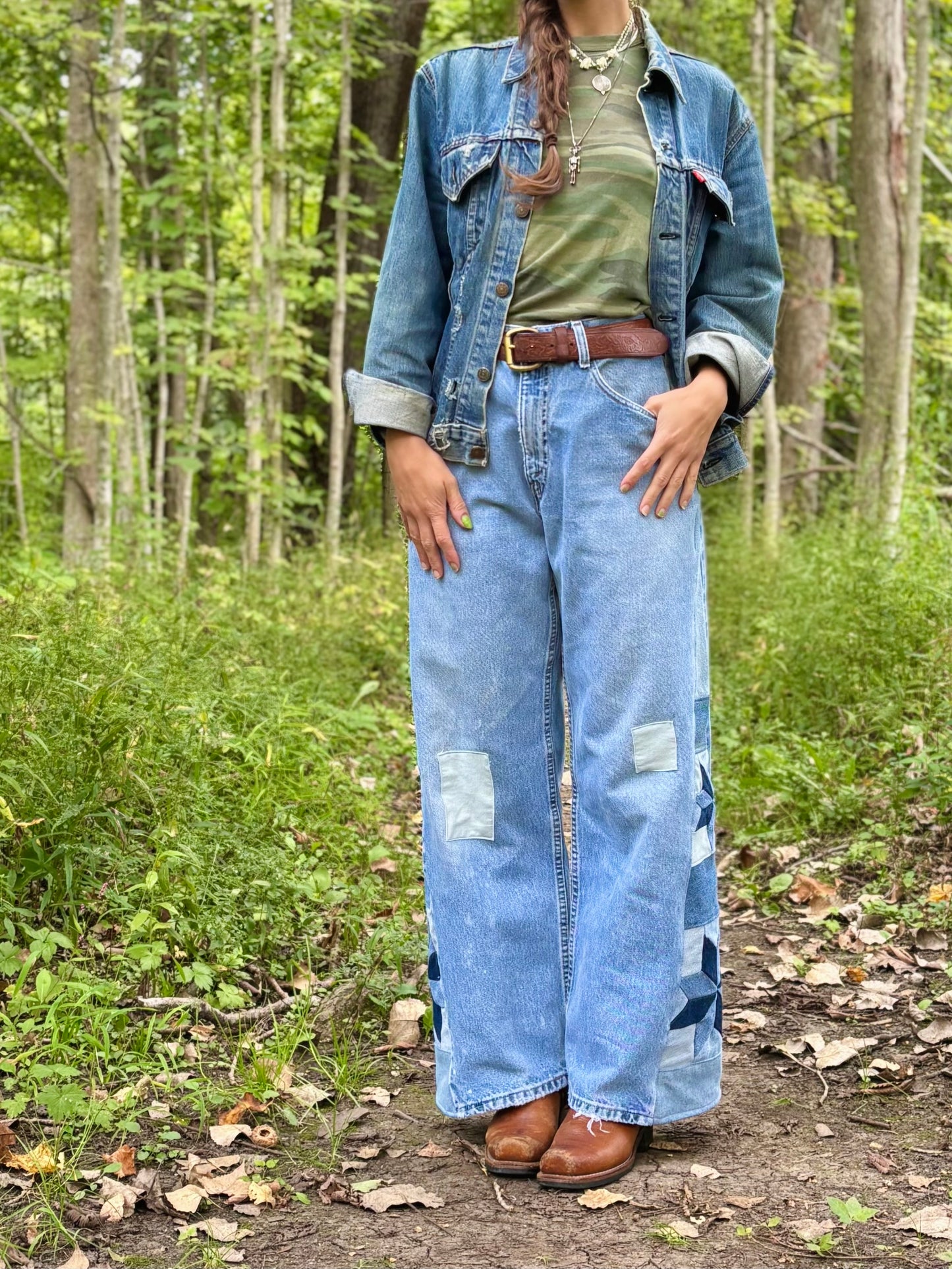 Patched Levi's Star Jeans