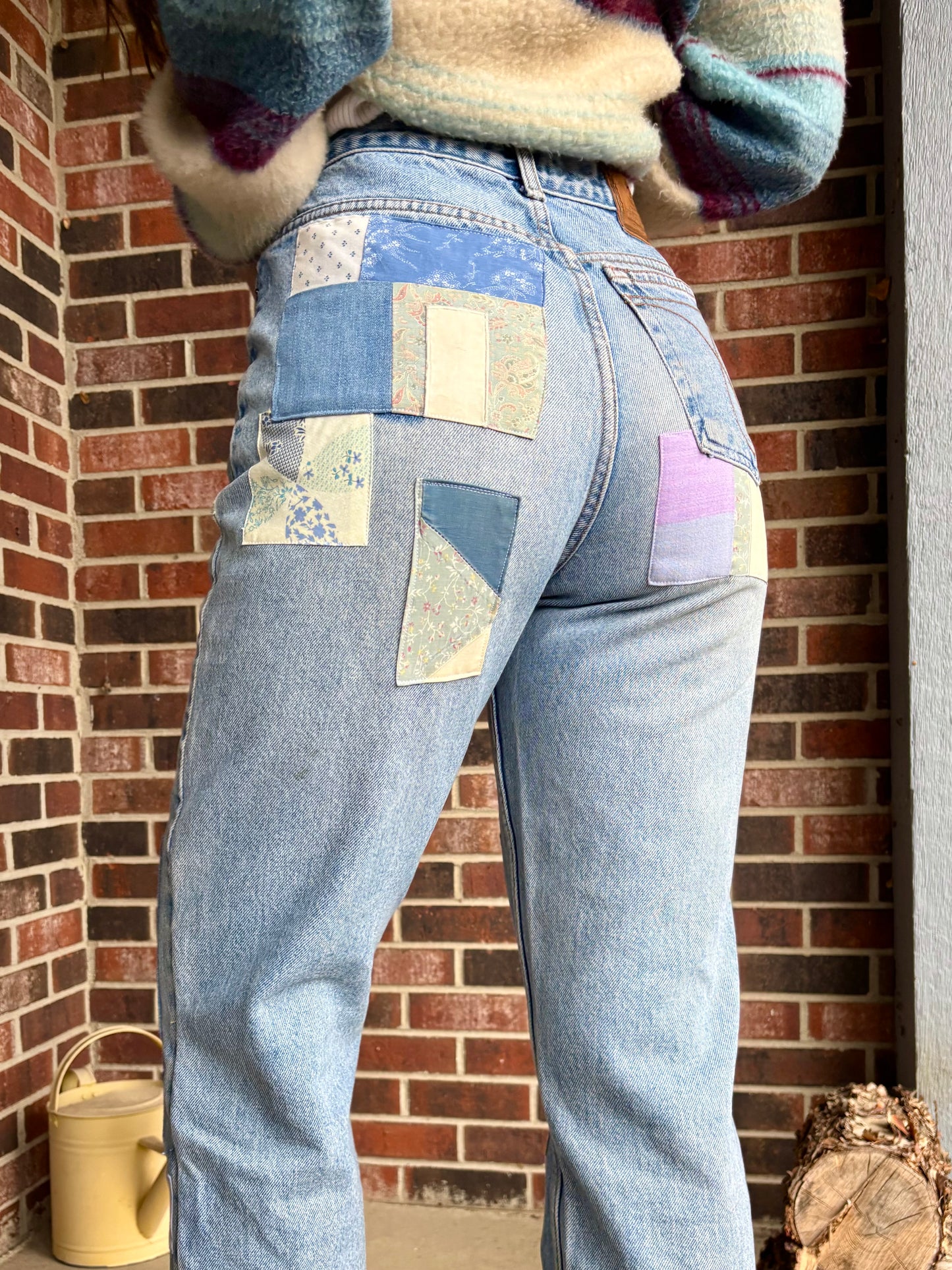 Patched Bum Route 66 Jeans