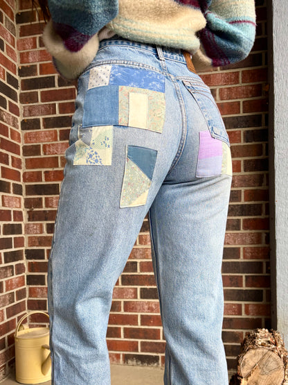 Patched Bum Route 66 Jeans