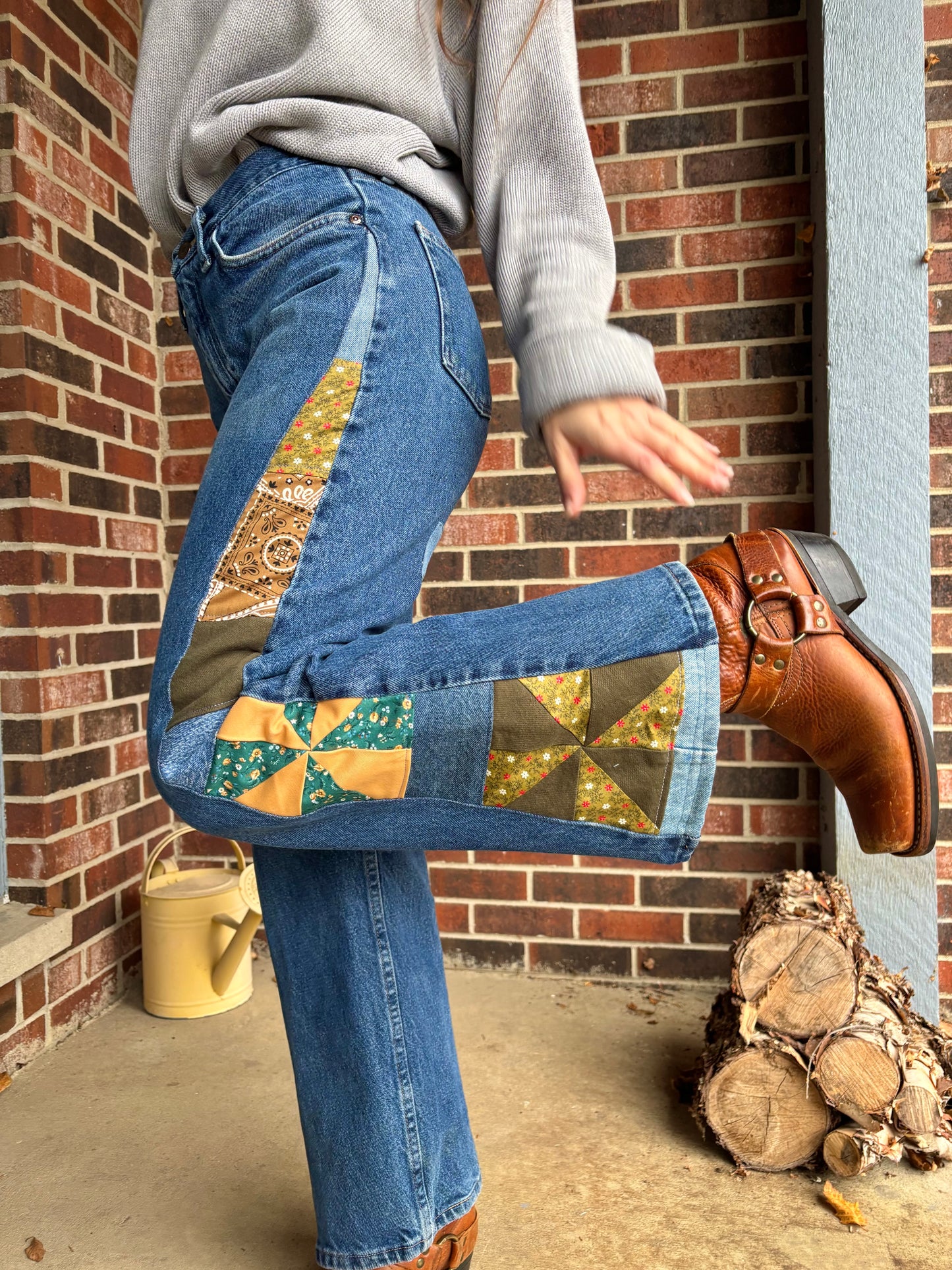 Pine Green Pinwheel Wranglers