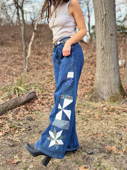 Dark Blue Star Pinwheel Rustlers