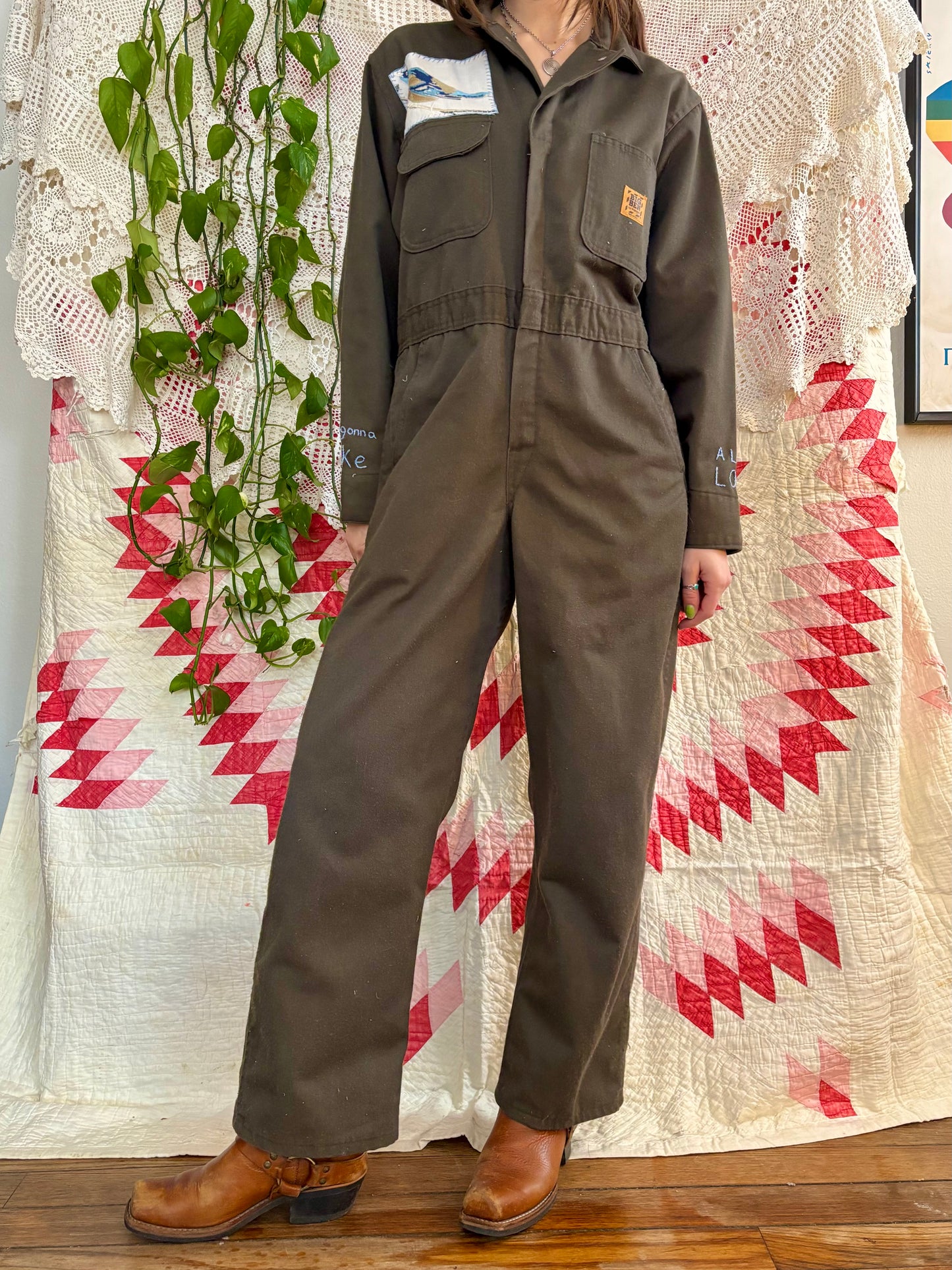 Lotta Love Appliqué Big Ben Coveralls
