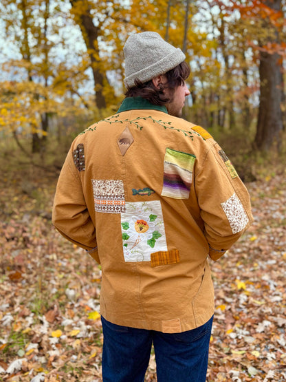 𓆟 Embroidered & Patched Canvas Barn Coat