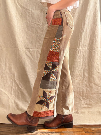 Star & Pinwheel 1970s Corduroys