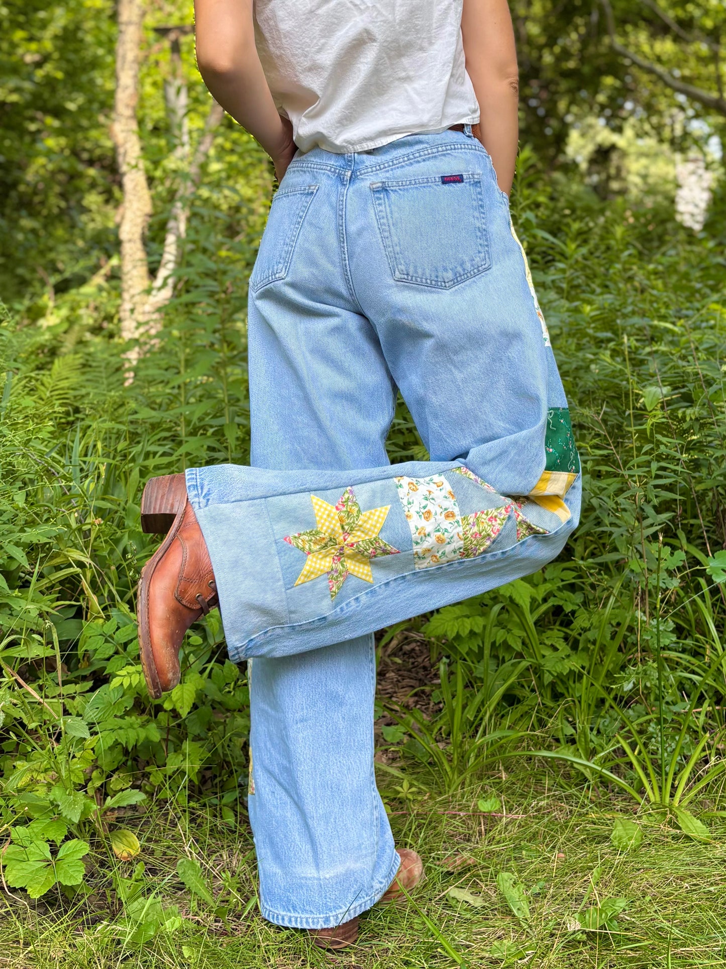 Gingham Star & Pinwheel Guess Jeans
