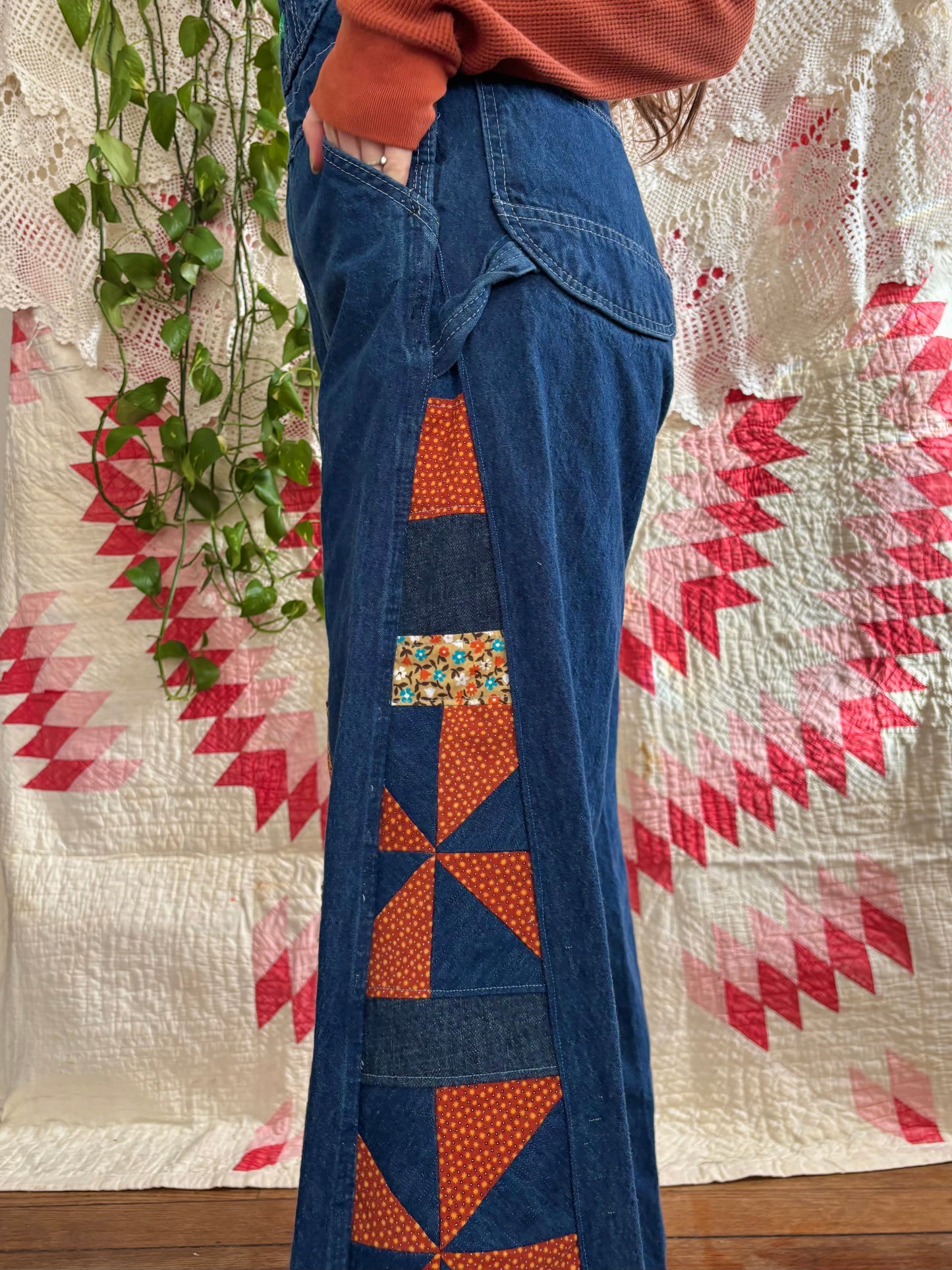 Patched Pinwheel Key Overalls