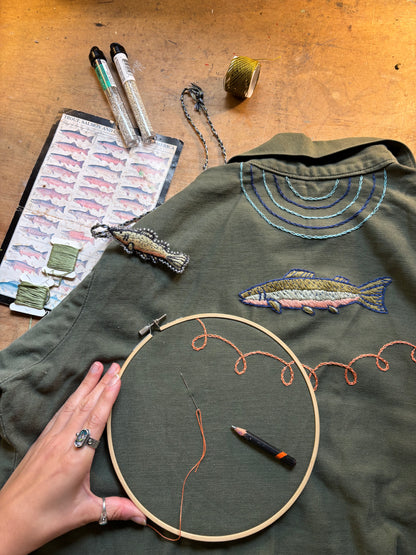 𓆟 Embroidered & Patched OG 107 Army Shirt