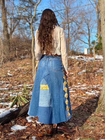 Gold Star Quilt Skirt 🌟