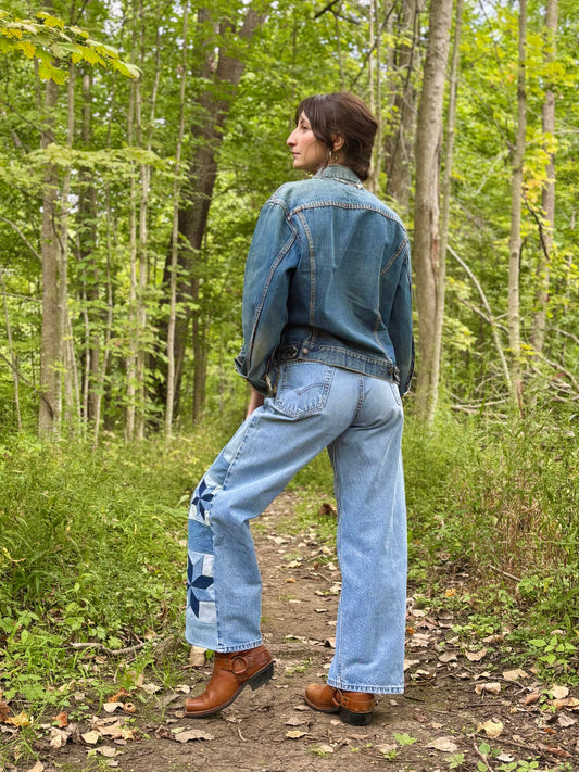 Patched Levi's Star Jeans