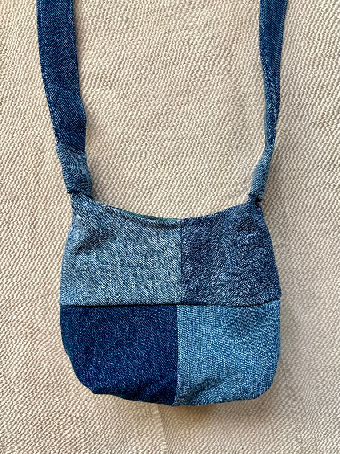 Handmade Denim Bag - Denim Checks (small)