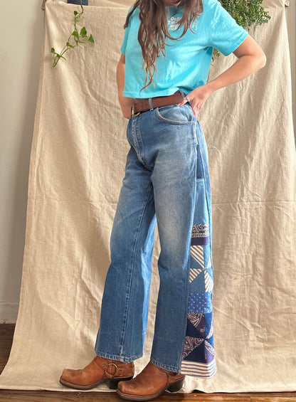 Blue Bandana Pinwheel Key Jeans