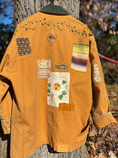 𓆟 Embroidered & Patched Canvas Barn Coat