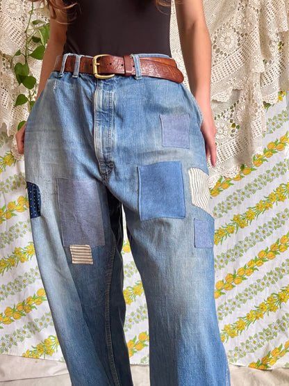 Patched 60s OshKosh Carpenter Jeans