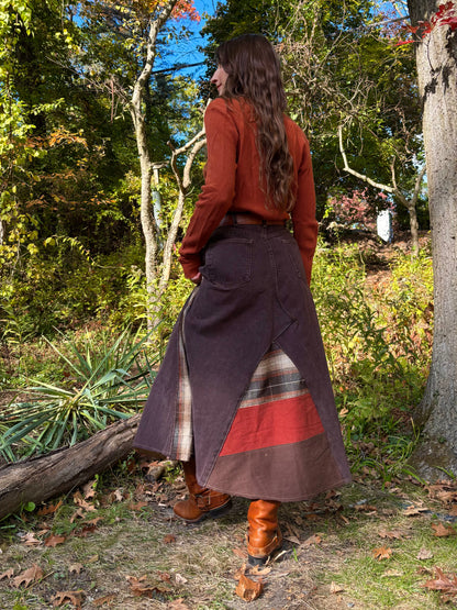 Coffee Brown Quilt Skirt