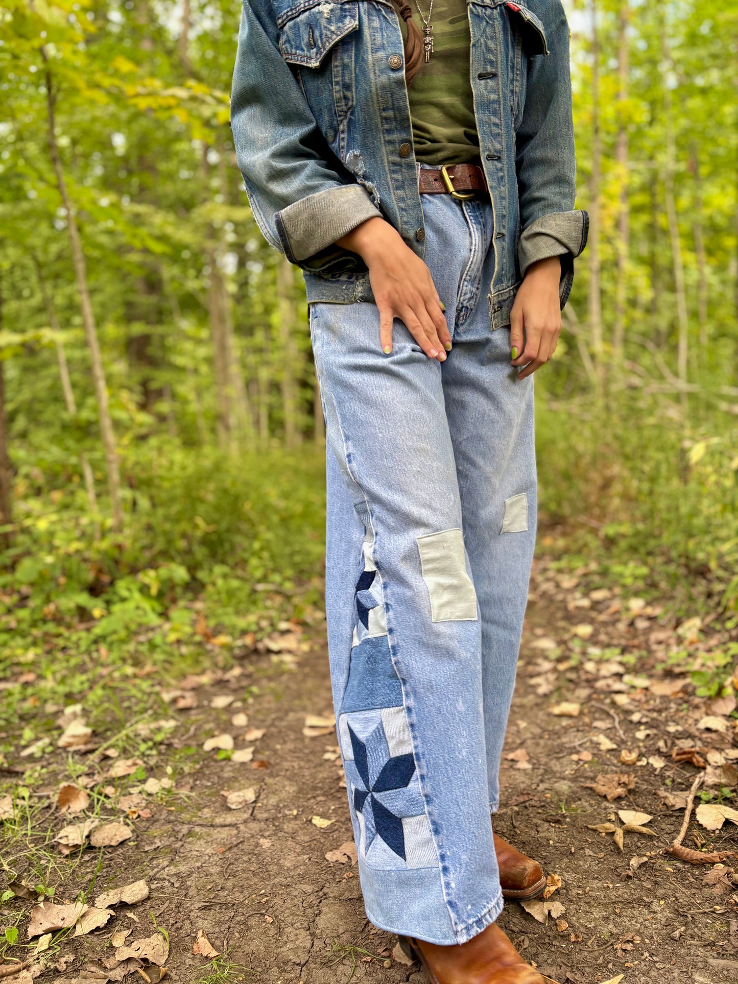 Patched Levi's Star Jeans