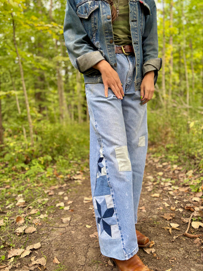 Patched Levi's Star Jeans
