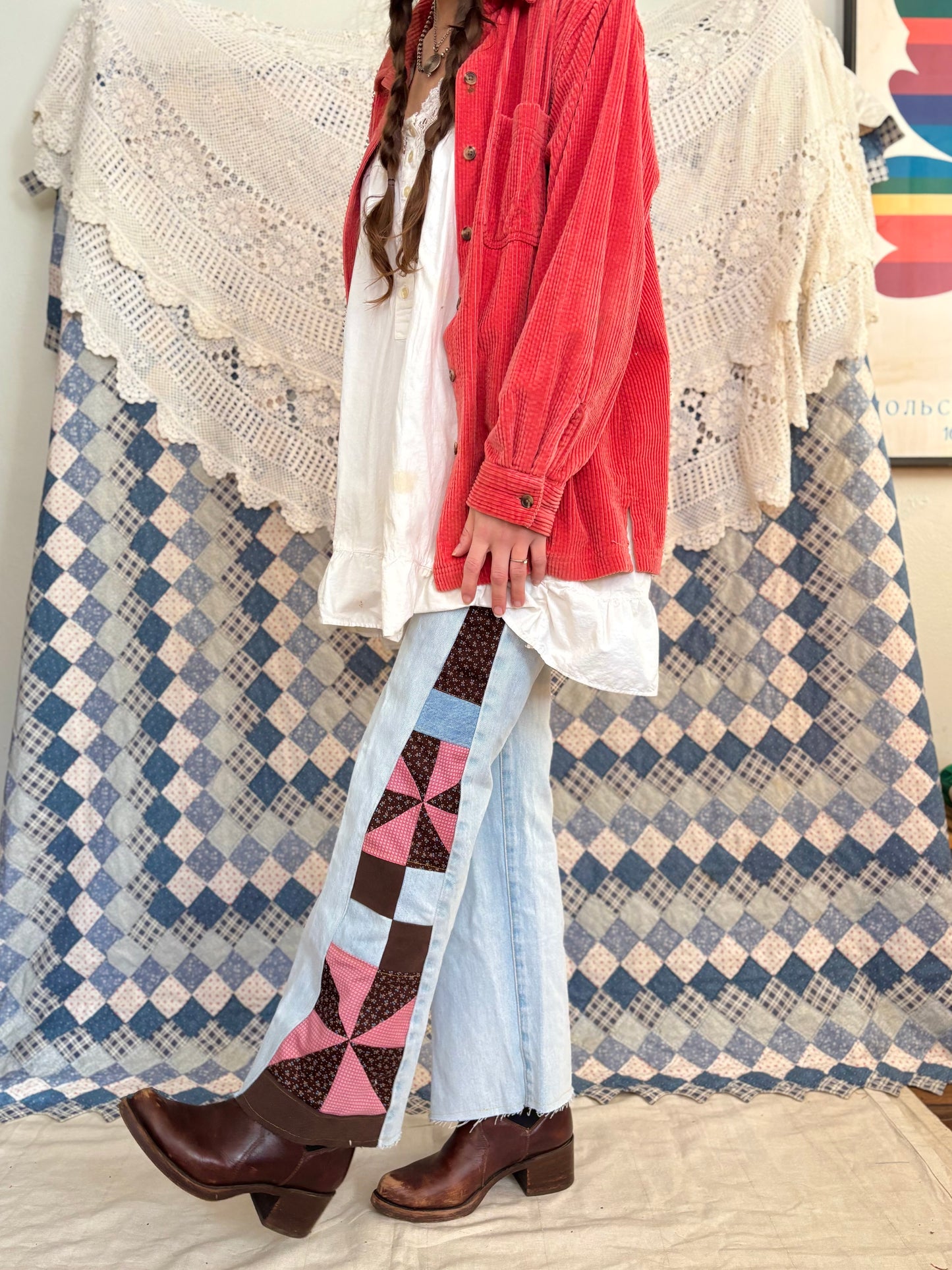 Rose & Cocoa Pinwheel Guess Jeans