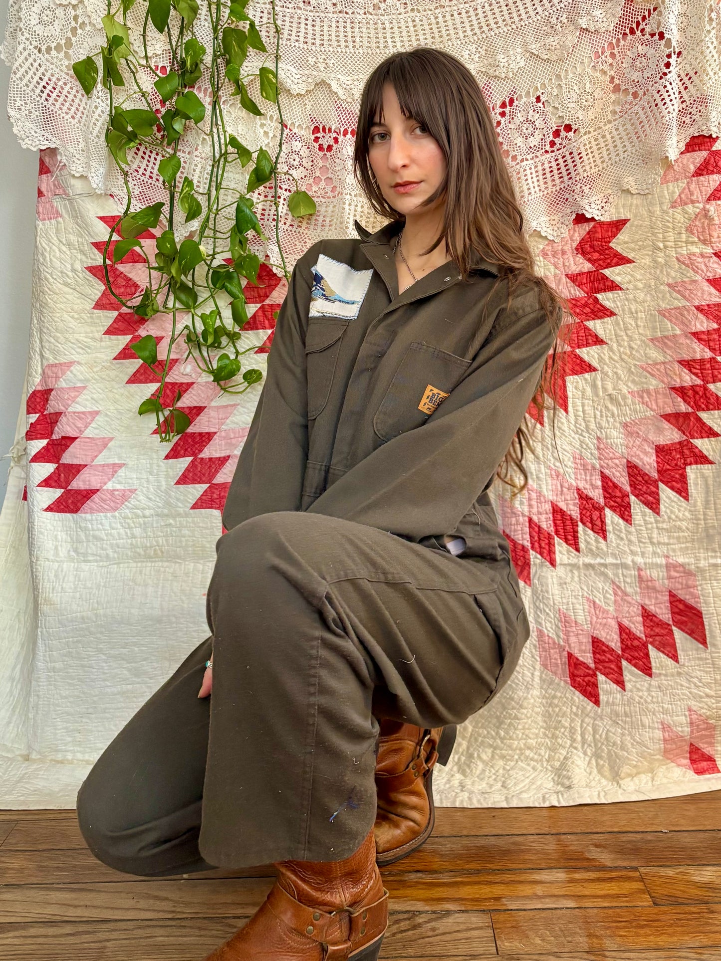 Lotta Love Appliqué Big Ben Coveralls