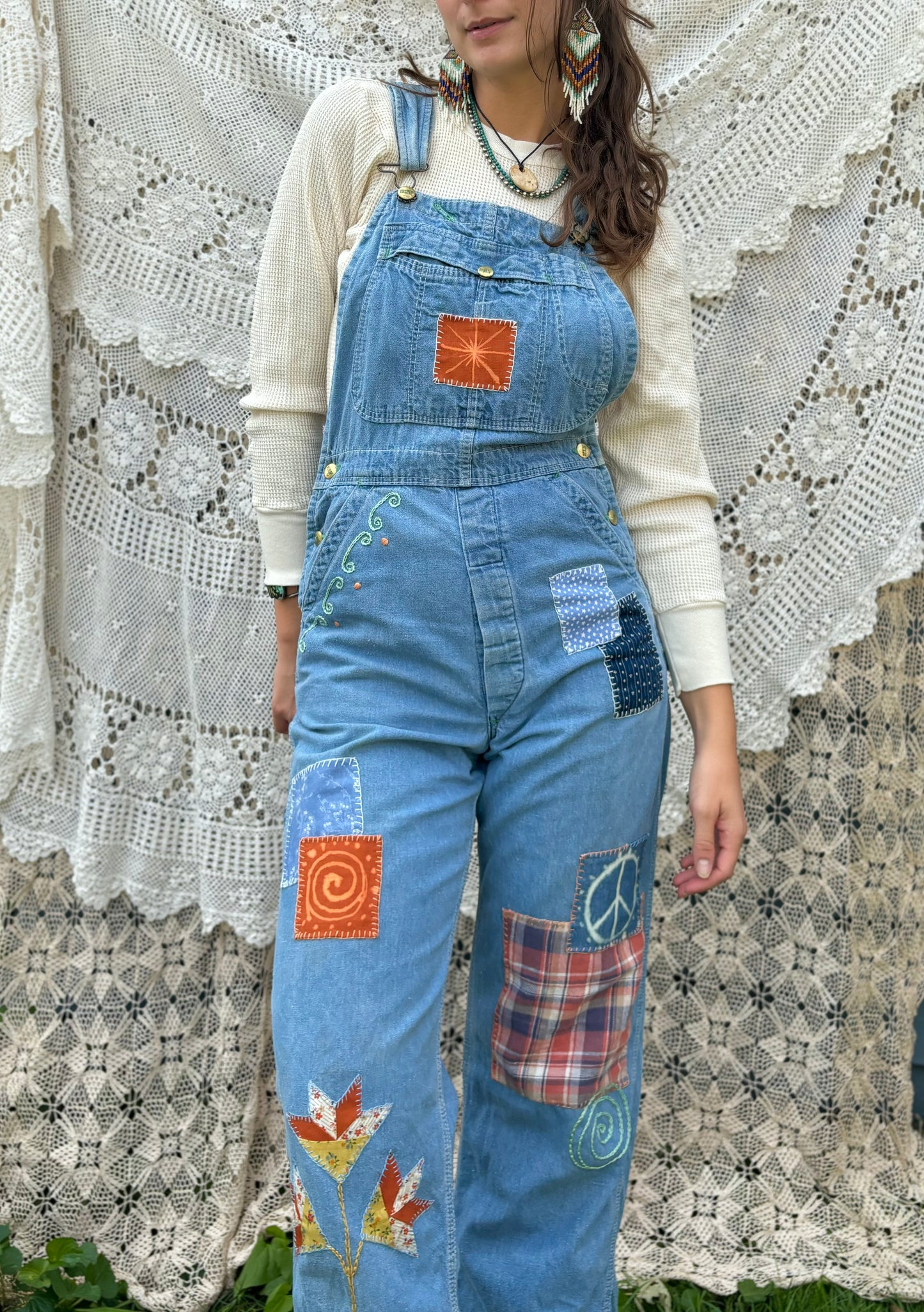 Embroidered & Patched Ely Overalls