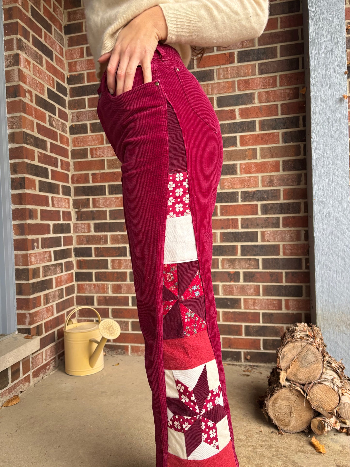 Mulberry Star & Pinwheel Jordache Corduroys