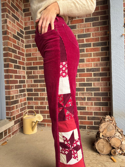 Mulberry Star & Pinwheel Jordache Corduroys