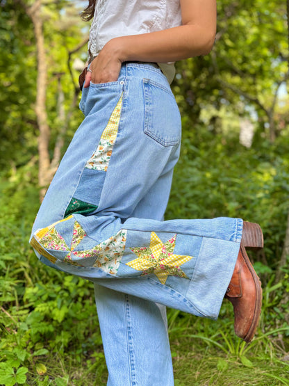 Gingham Star & Pinwheel Guess Jeans