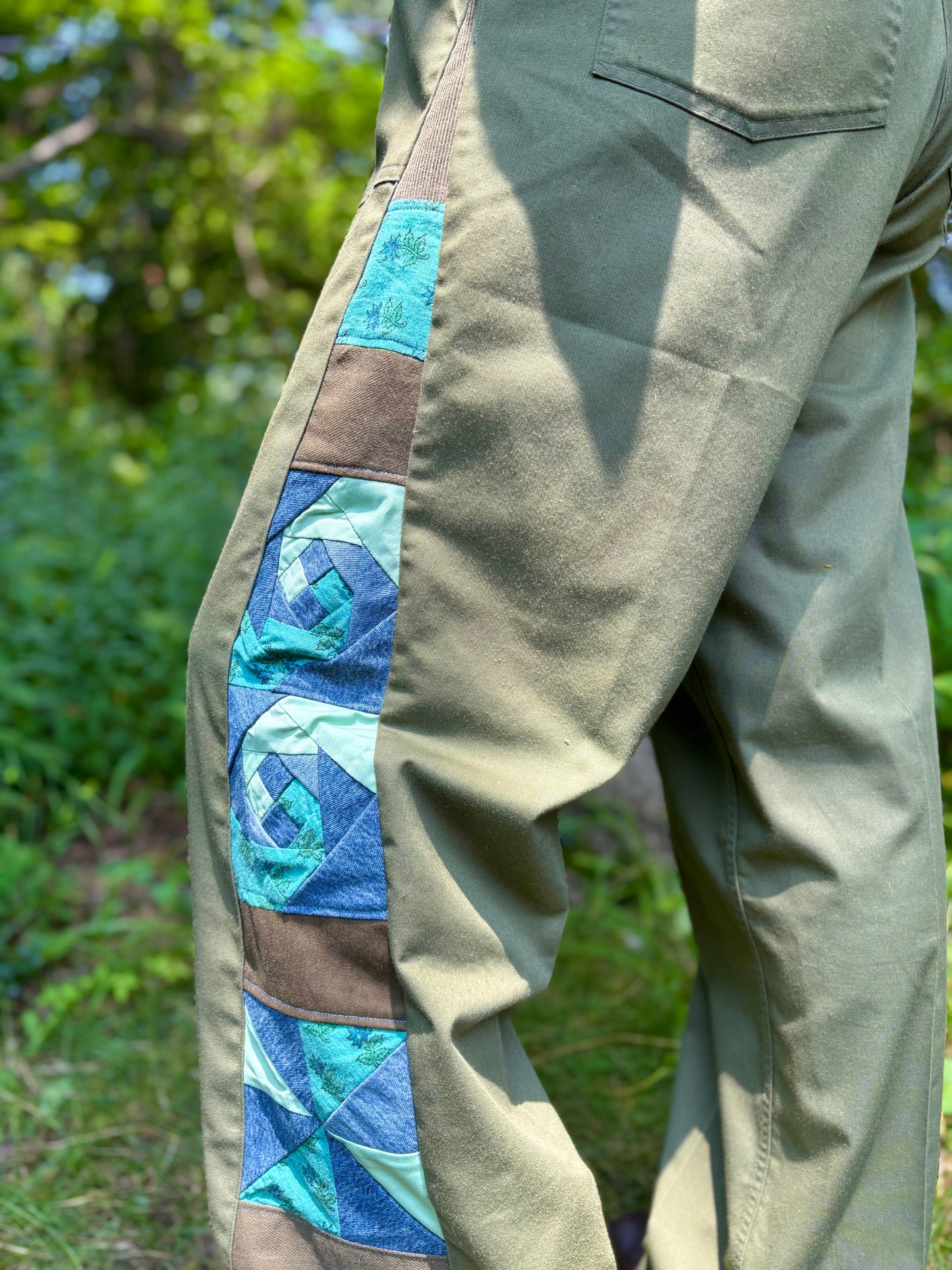 Olive Green Swirl Army Pants
