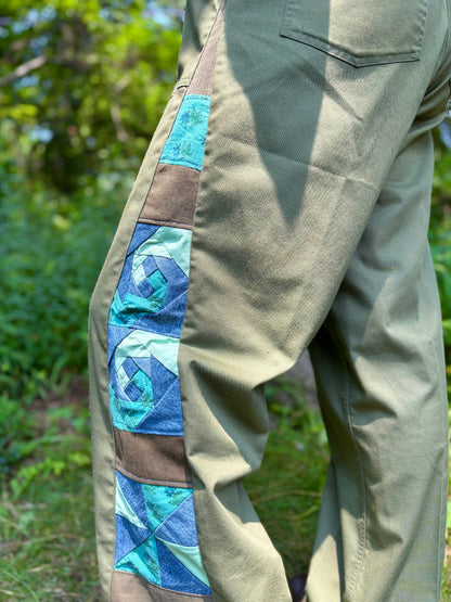 Olive Green Swirl Army Pants