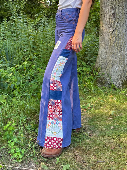 Violet 1970s Pinwheel Flares