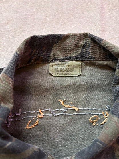 Hand Embroidered Tiger Camo Jacket