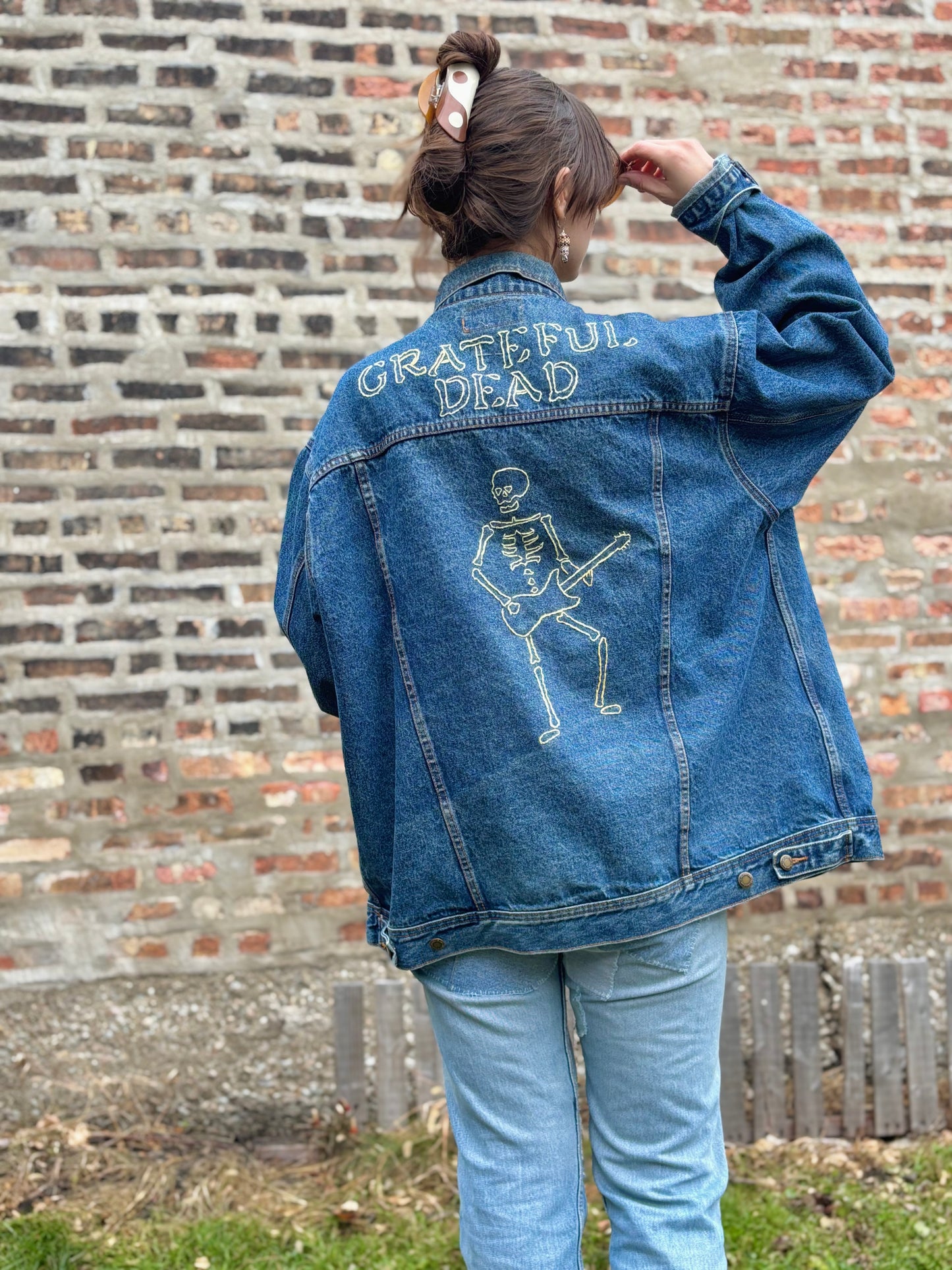 Hand Embroidered Grateful Dead Wrangler Jacket