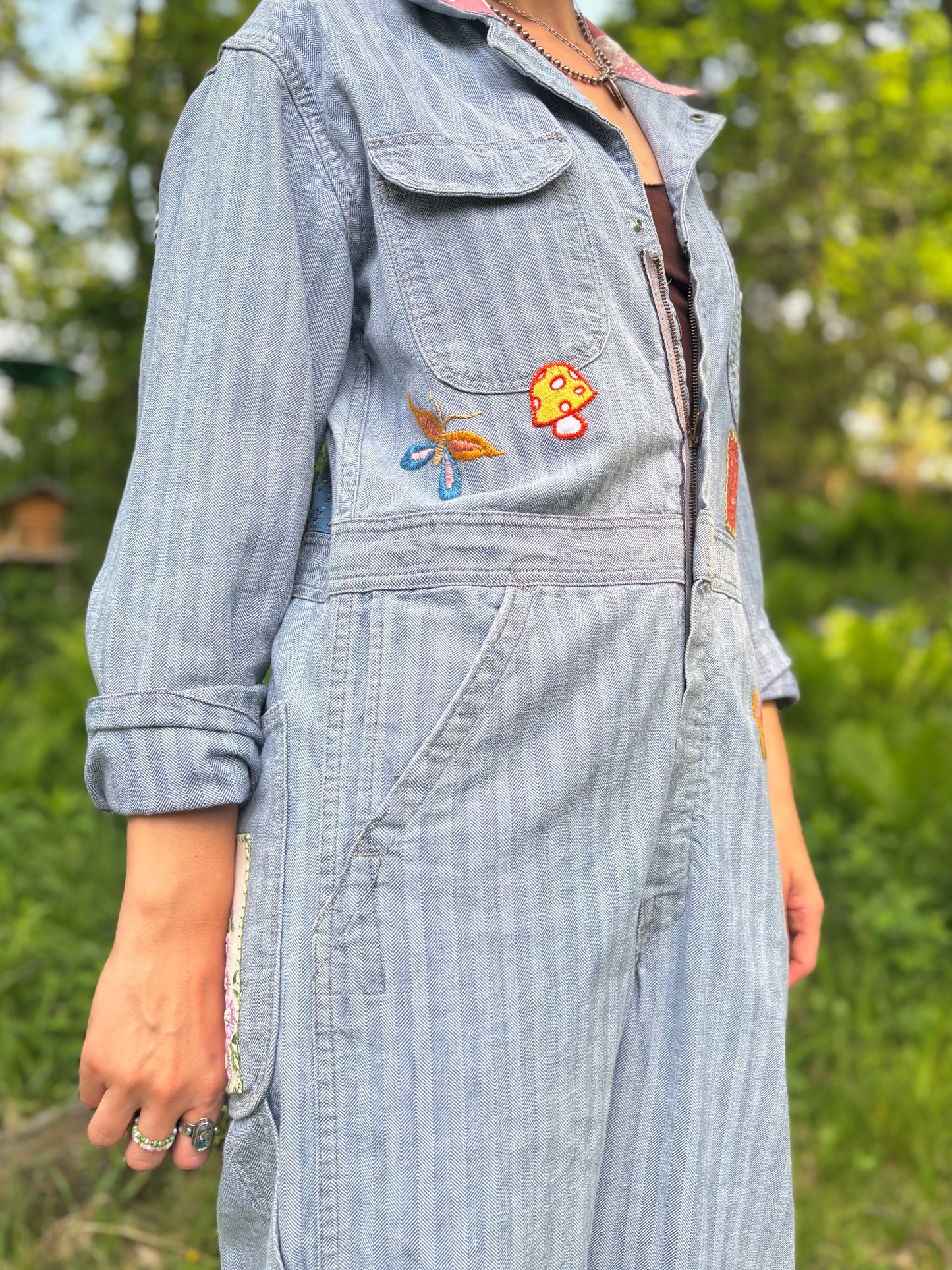 Hand Embroidered & Patched Wrangler Coveralls
