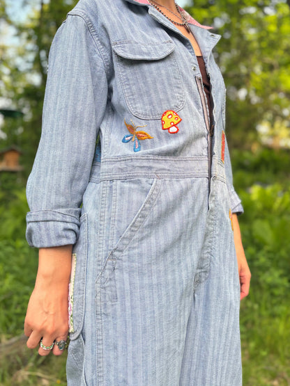 Hand Embroidered & Patched Wrangler Coveralls