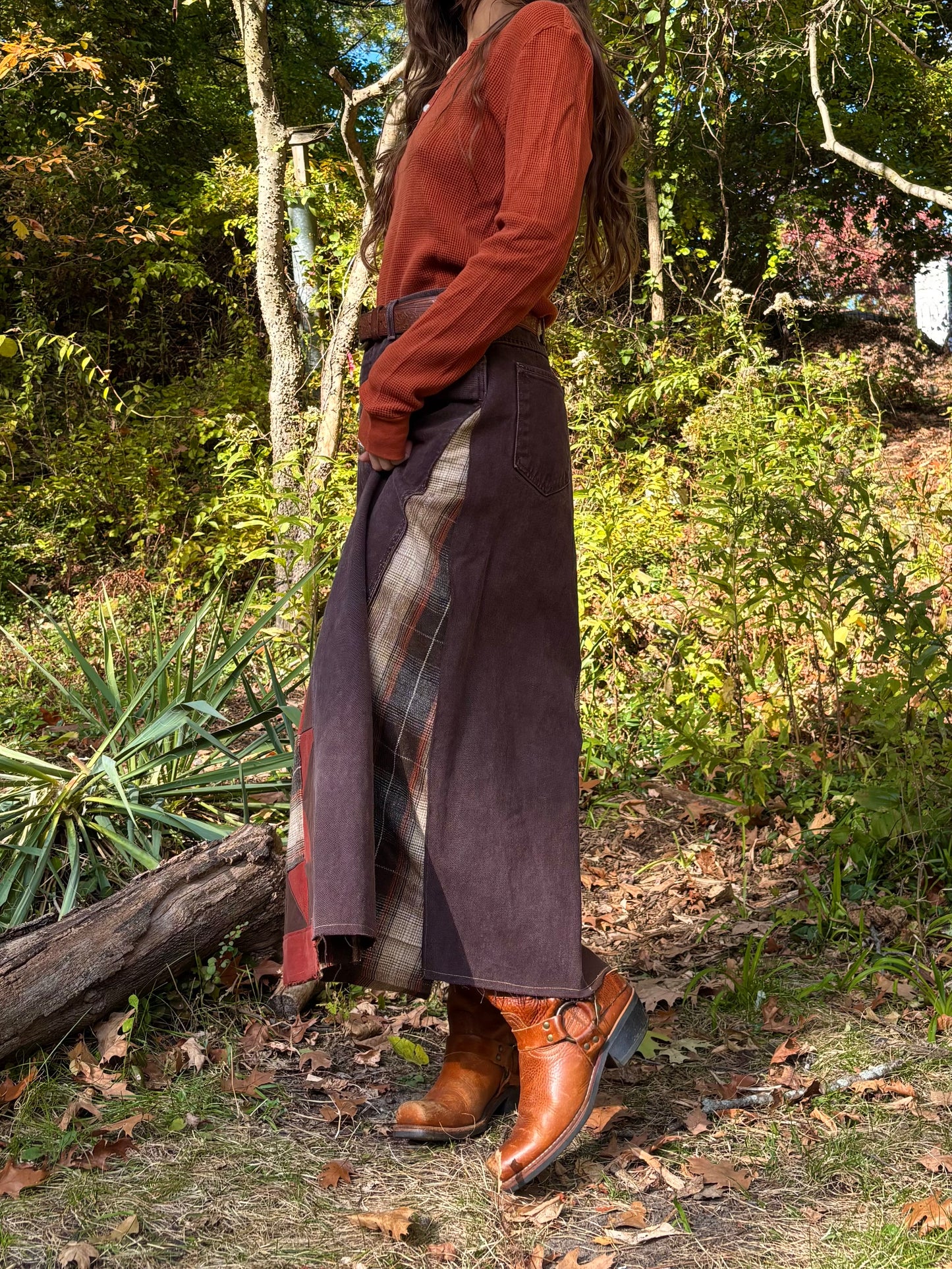 Coffee Brown Quilt Skirt