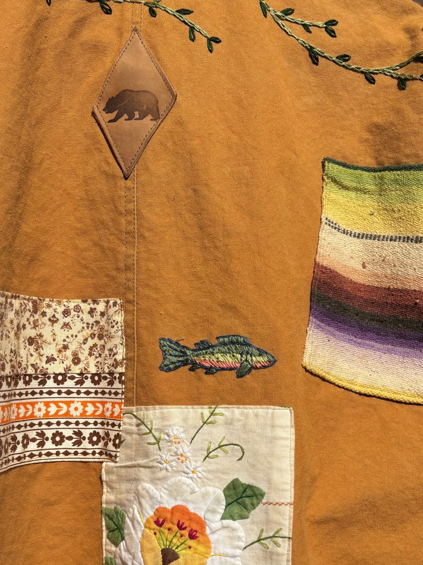 𓆟 Embroidered & Patched Canvas Barn Coat