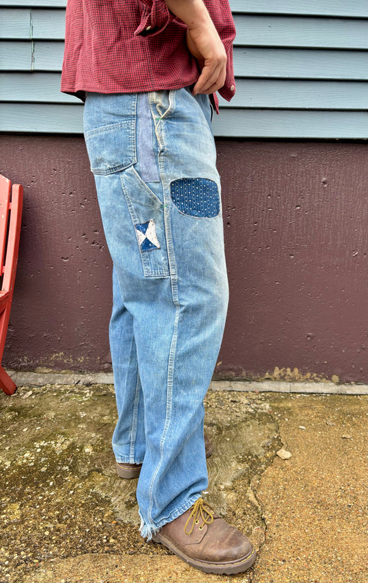 Patched 60s OshKosh Carpenter Jeans