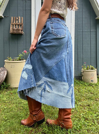 Floral Appliqué Skirt