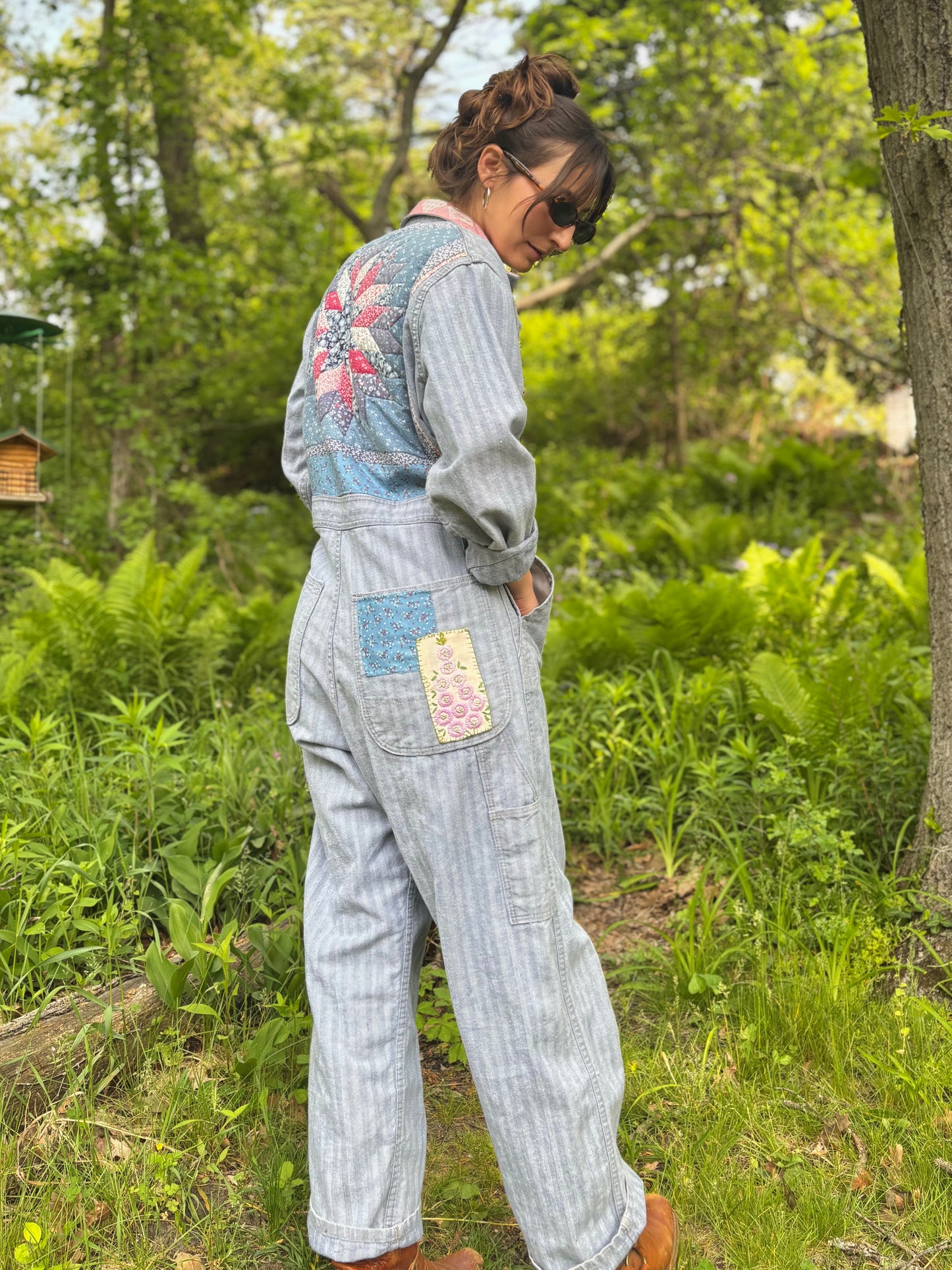Hand Embroidered & Patched Wrangler Coveralls
