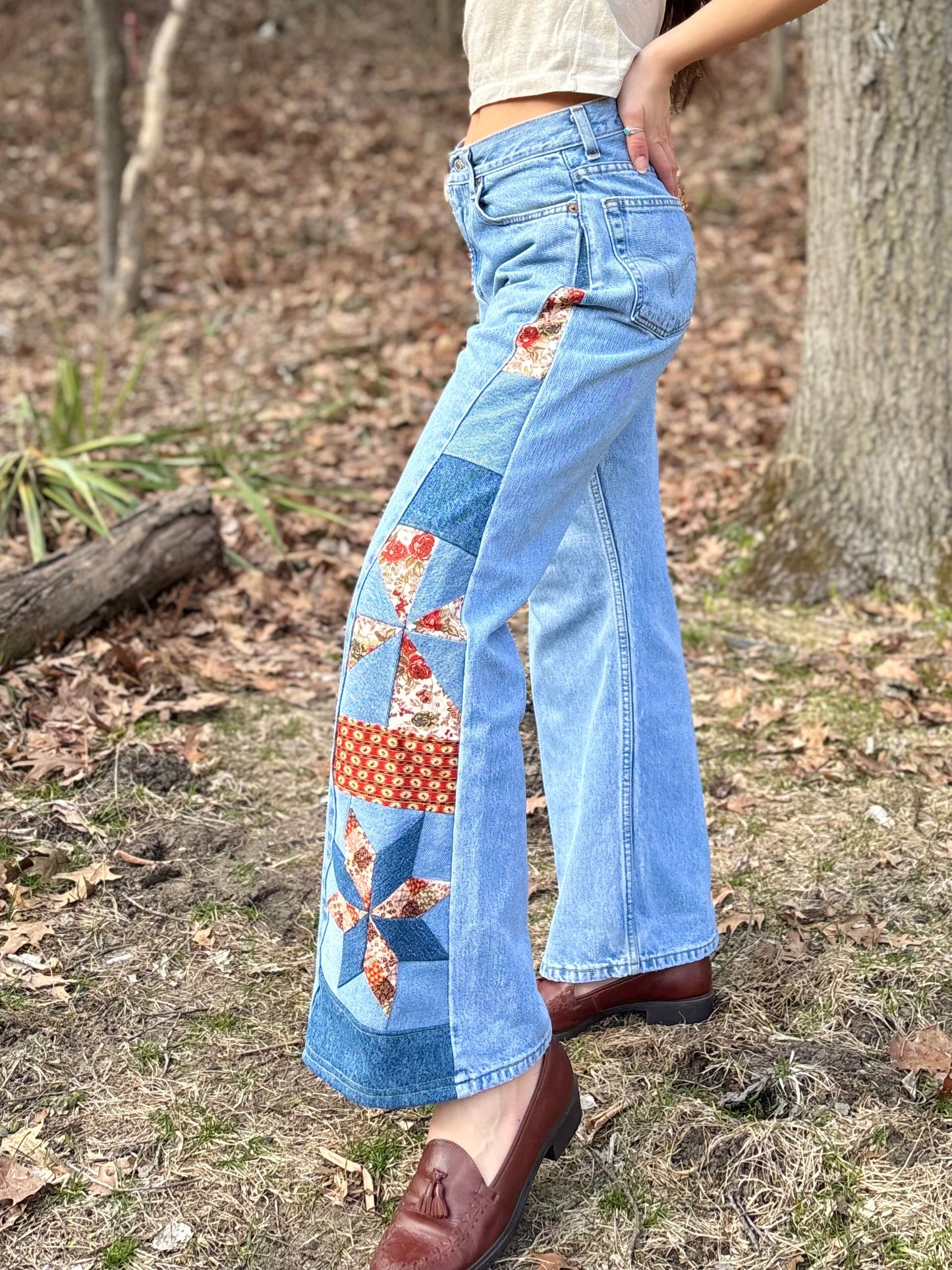 Blue Peachy Star Pinwheel Levi's