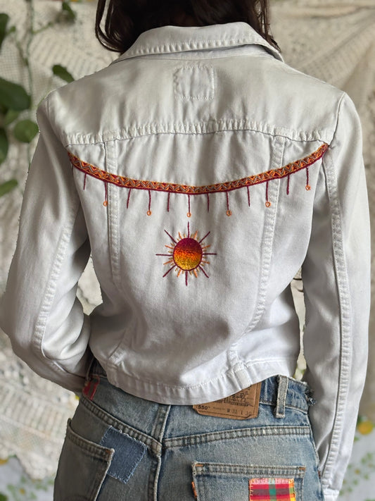 Embroidered 1970s Cropped Jacket
