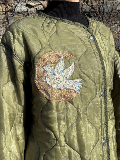 Appliqué Army Jacket Liner