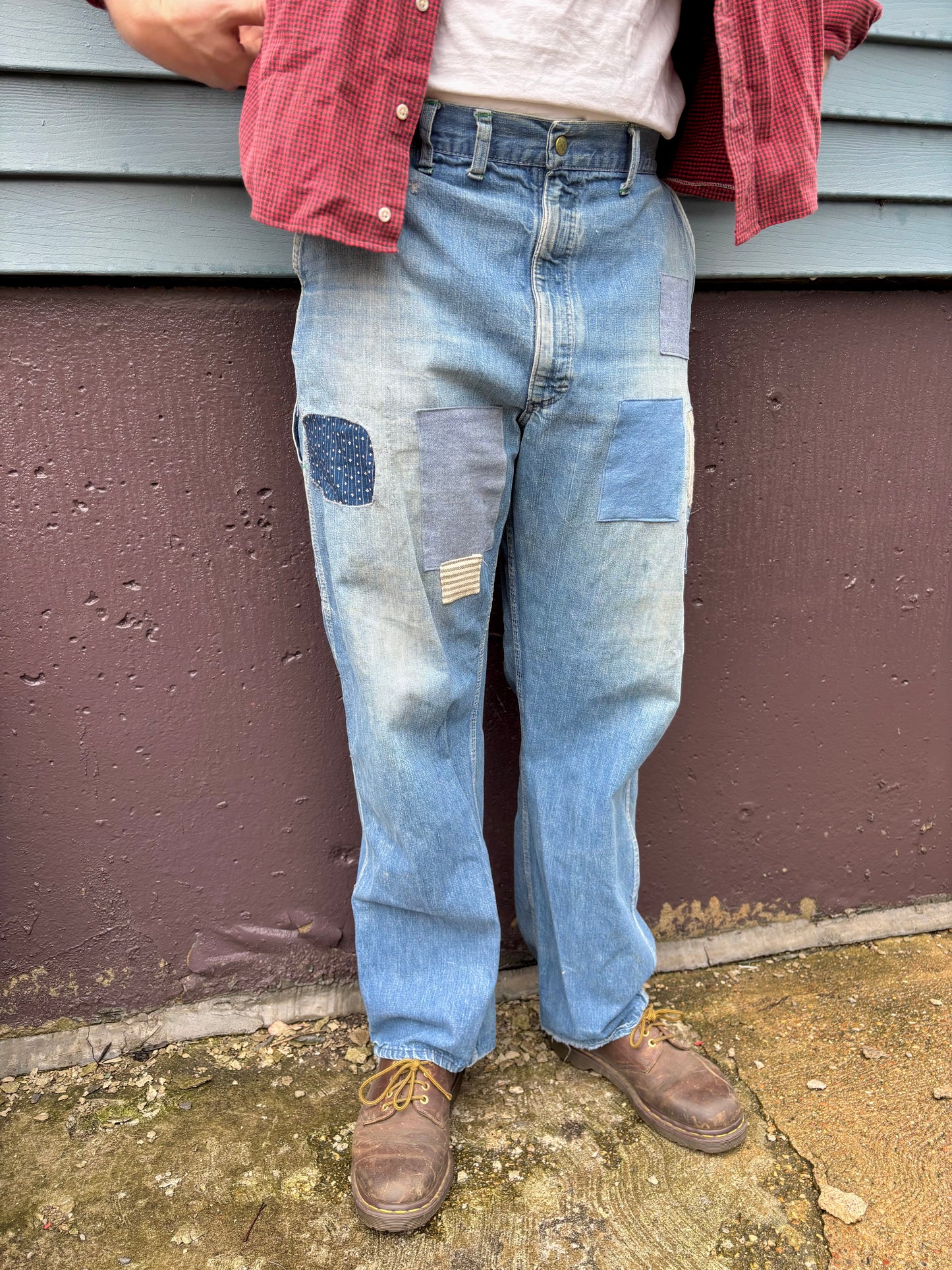 Patched 60s OshKosh Carpenter Jeans