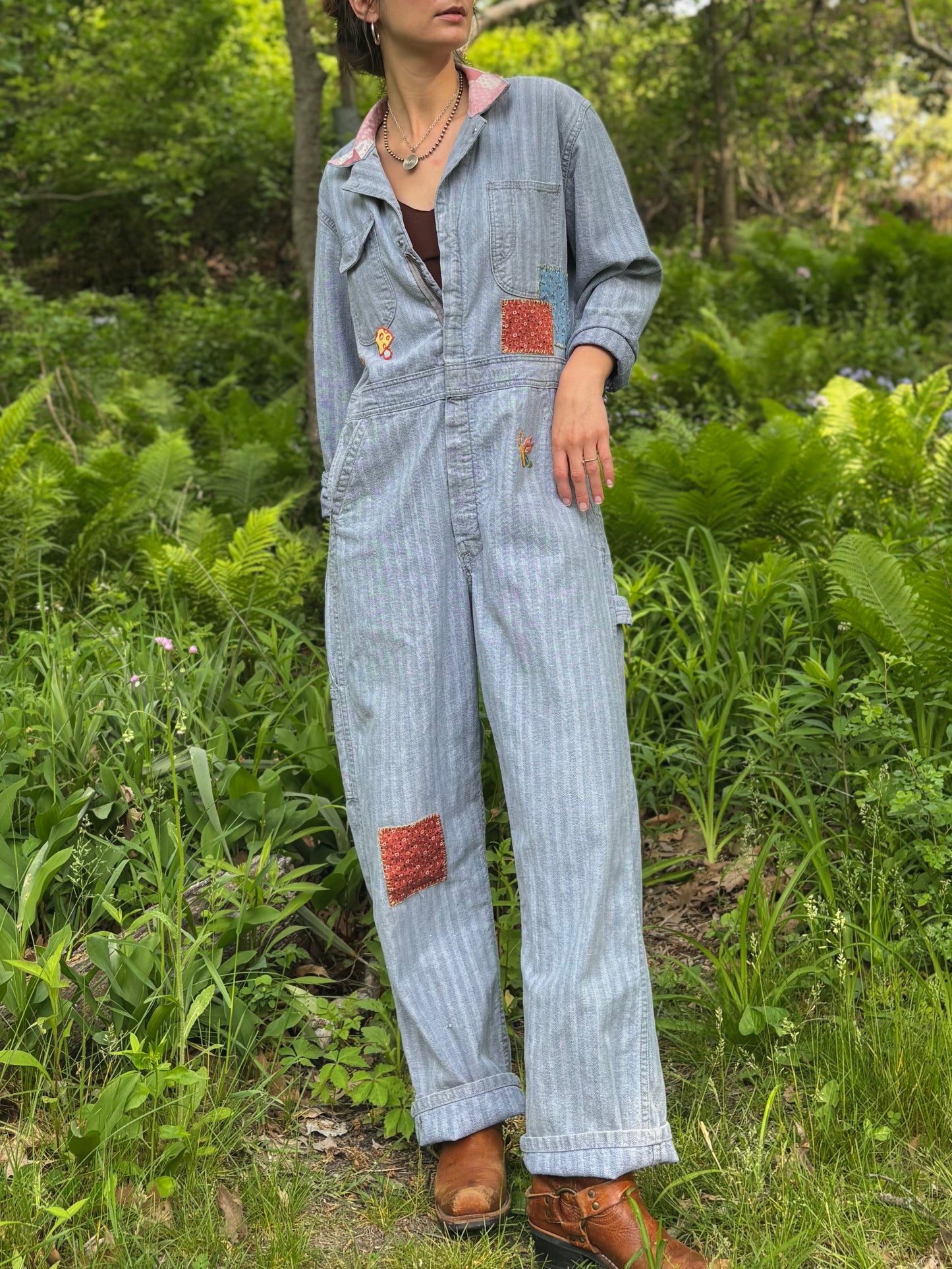 Hand Embroidered & Patched Wrangler Coveralls