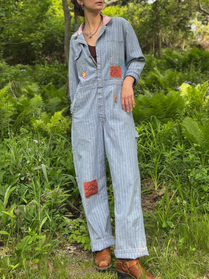 Hand Embroidered & Patched Wrangler Coveralls
