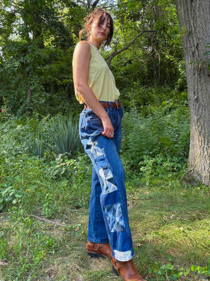 Blue Plaid Pinwheel Rustlers