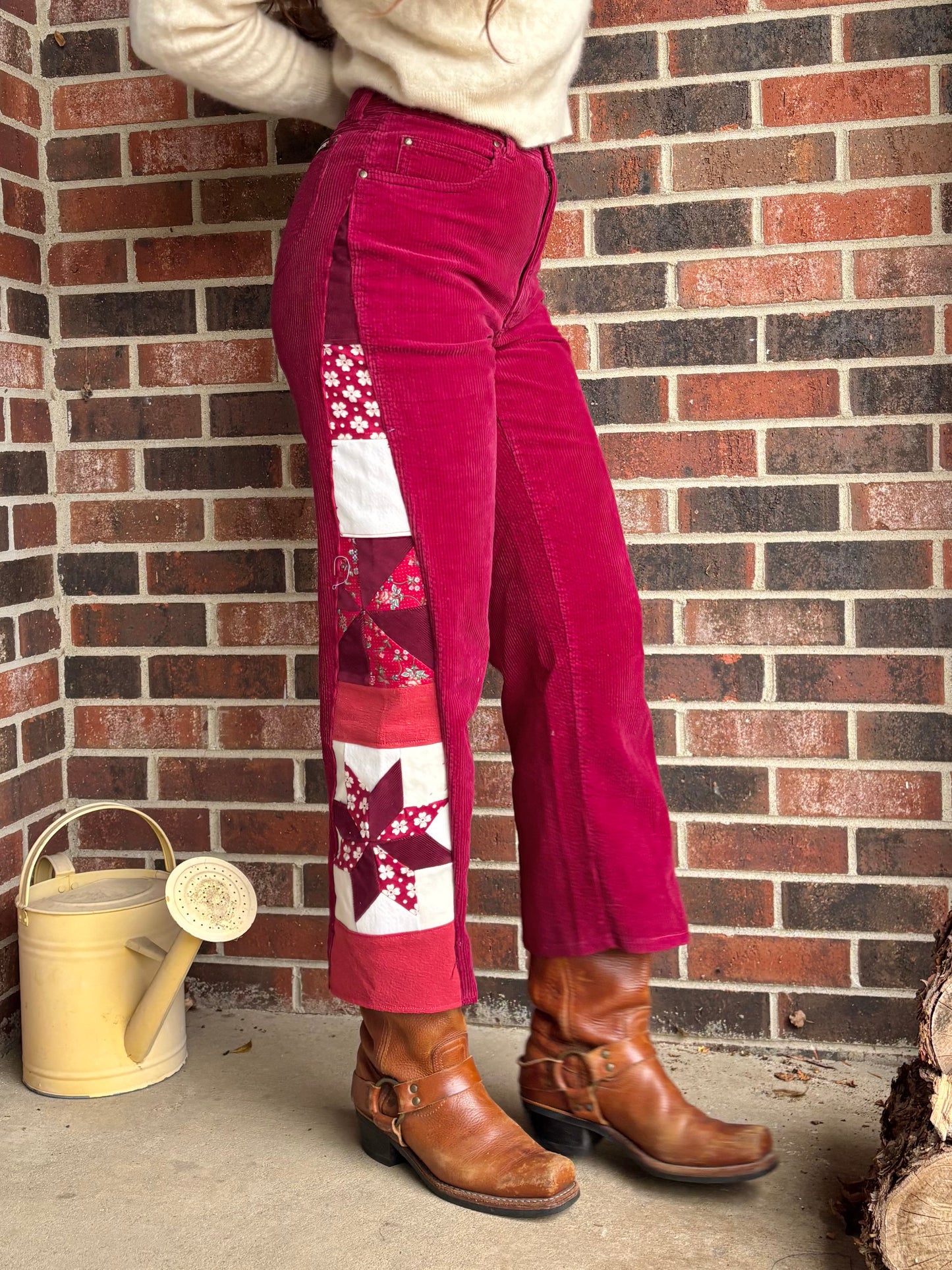 Mulberry Star & Pinwheel Jordache Corduroys